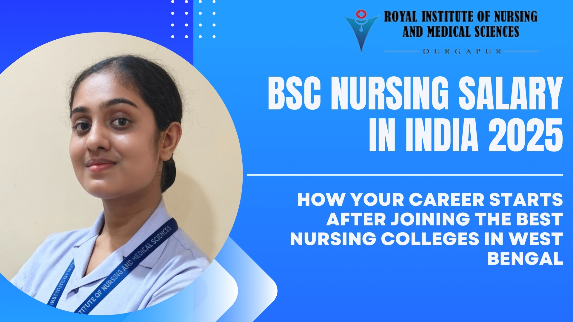BSc Nursing student in uniform reading textbook while learning about BSc Nursing Salary and career growth in India.